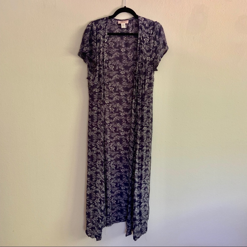 Band Of Gypsies | Short Sleeve Long Kimono Purple